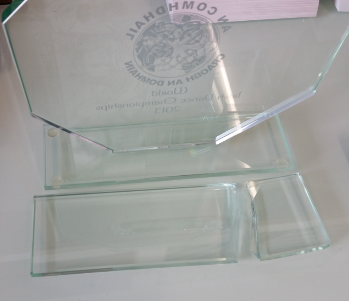 Borken Glass repair UV bonding of Awards and Trophys in ireland – All ...