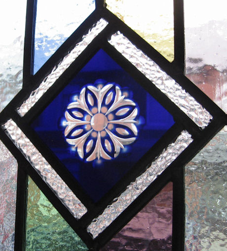 Decorative Glass Diamond Cut Blue Glass Design In Derry City And Ireland All Purpose Glazing